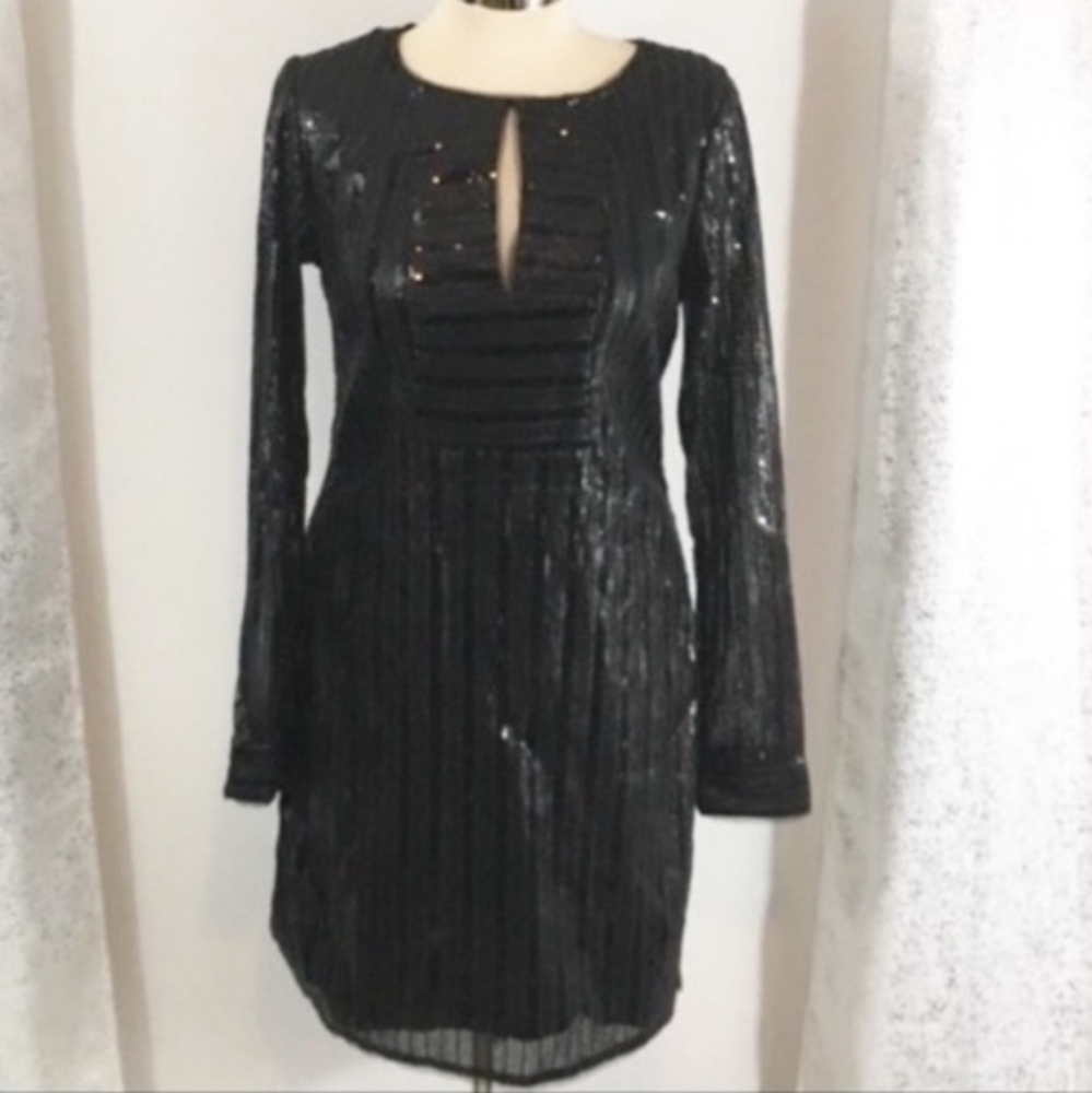 Piperlime Collection keyhole cutout sequin dress